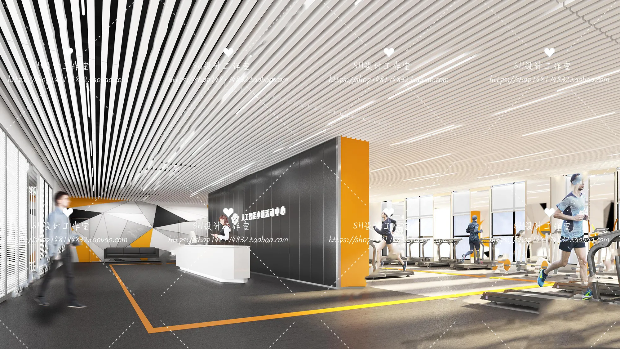 GYM AND YOGA 3D SCENES – VRAY RENDER – 007