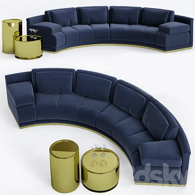 Furniture – Sofa 3D Models – Sofa Fendi Casa 2015 Collection 3d model