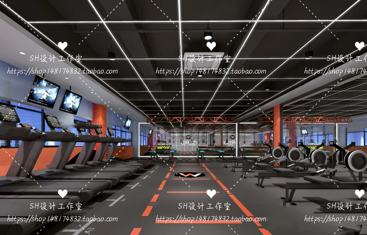 GYM AND YOGA 3D SCENES – VRAY RENDER – 030