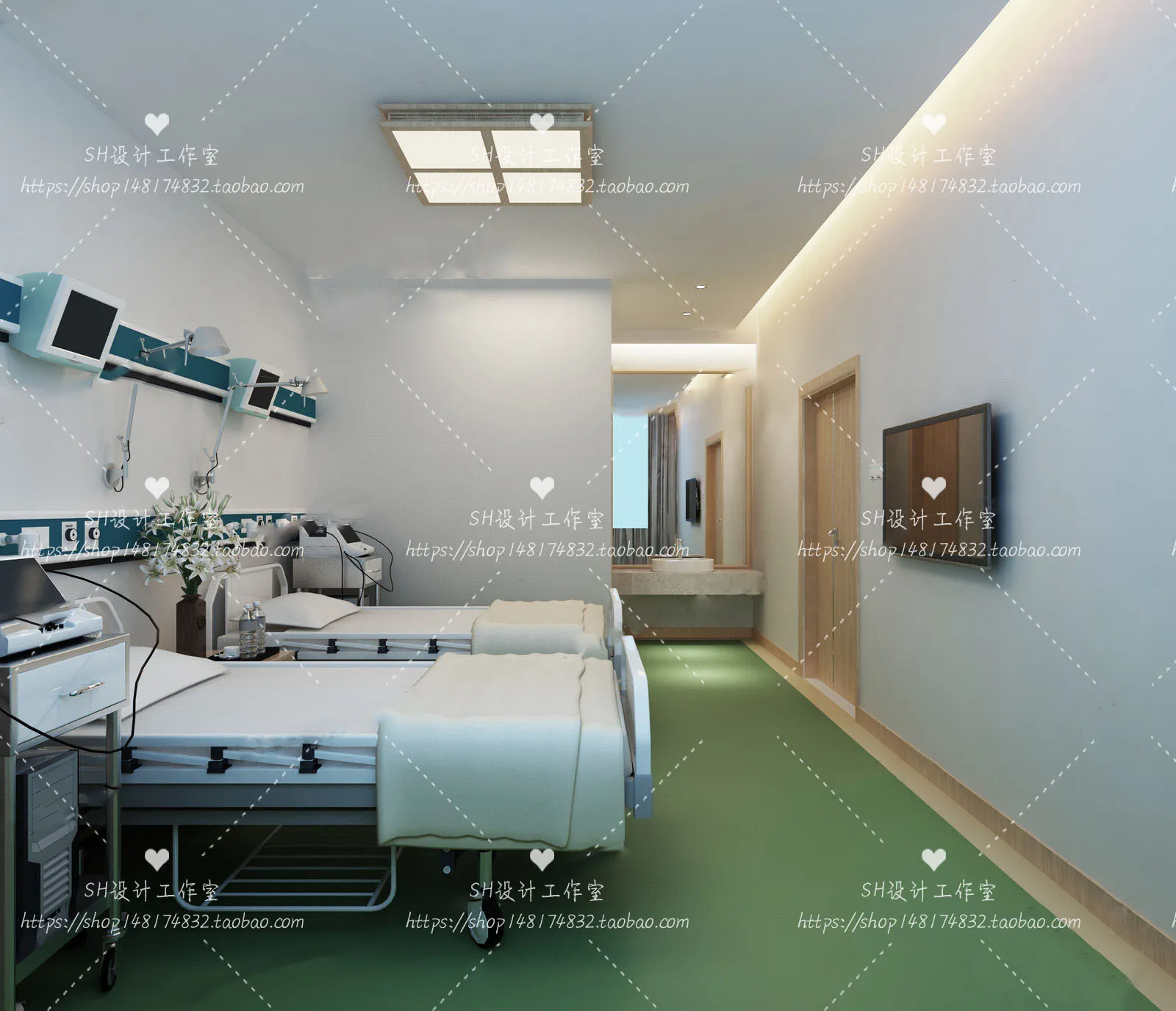 HOSPITAL 3D SCENES – VRAY RENDER – 014