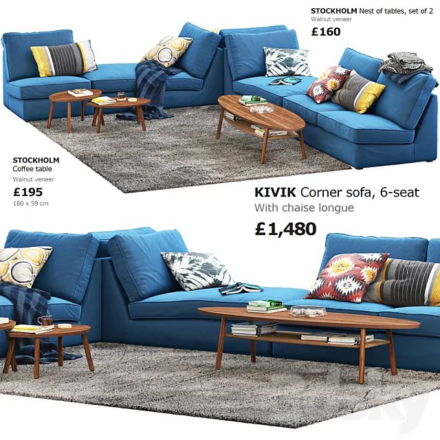 Furniture – Sofa 3D Models – Sofa Ikea Kivik 6