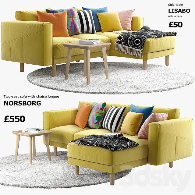 Furniture – Sofa 3D Models – Sofa Ikea Norsborg 3