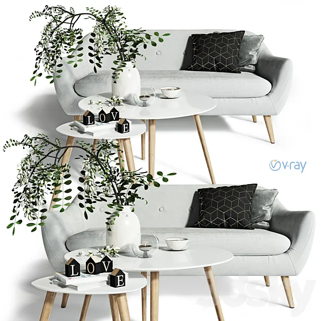 Furniture – Sofa 3D Models – Sofa Jysk EGEDAL