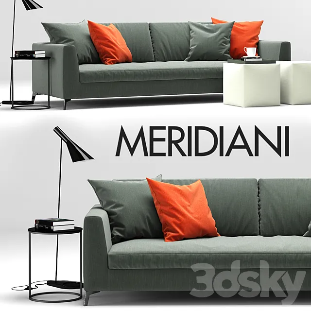 Furniture – Sofa 3D Models – Sofa Louis Up; Meridiani