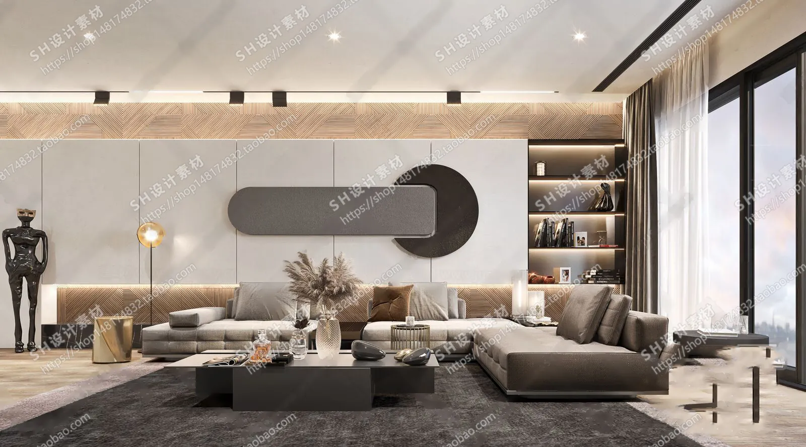 LIVING ROOM 3D SCENES – VRAY RENDER – 031