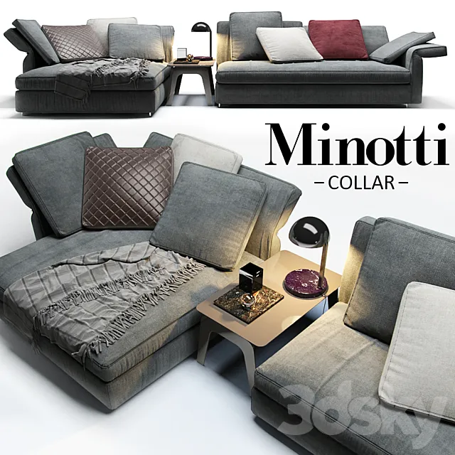 Furniture – Sofa 3D Models – Sofa Minotti Collar