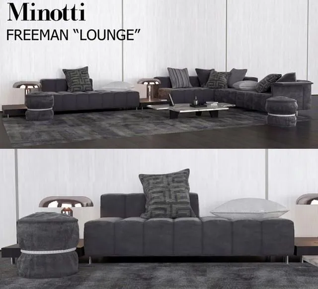 Furniture – Sofa 3D Models – sofa Minotti Freeman Lounge