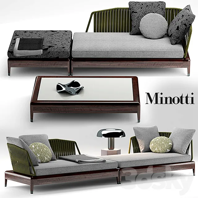 Furniture – Sofa 3D Models – Sofa minotti indiana