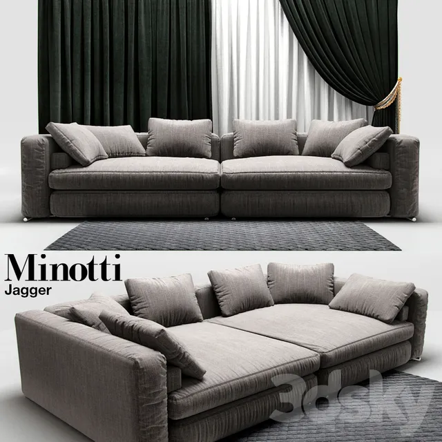 Furniture – Sofa 3D Models – Sofa Minotti Jagger