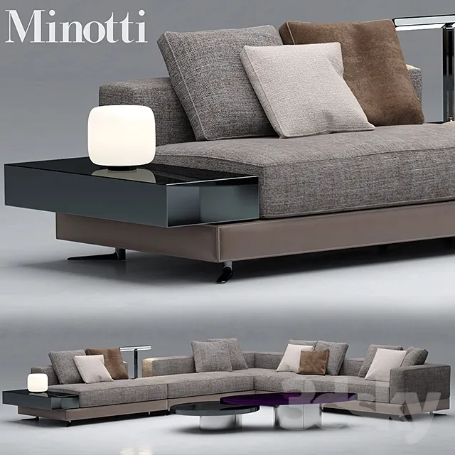 Furniture – Sofa 3D Models – Sofa minotti sofas white