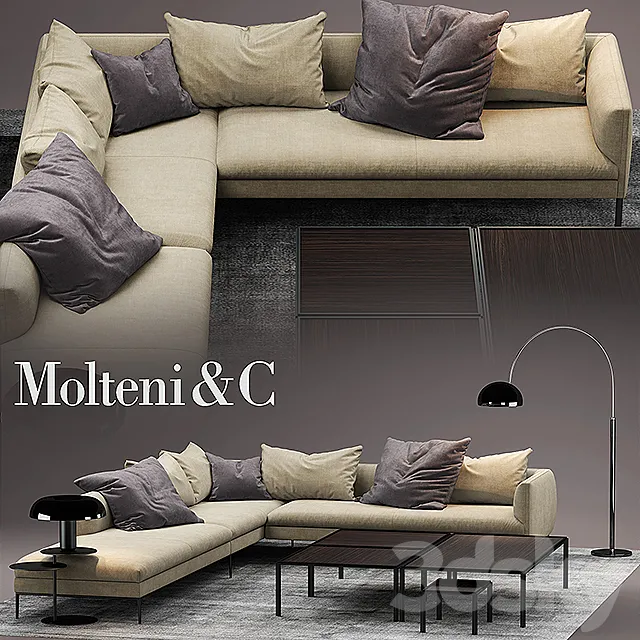 Furniture – Sofa 3D Models – Sofa molteni SOFA PAUL