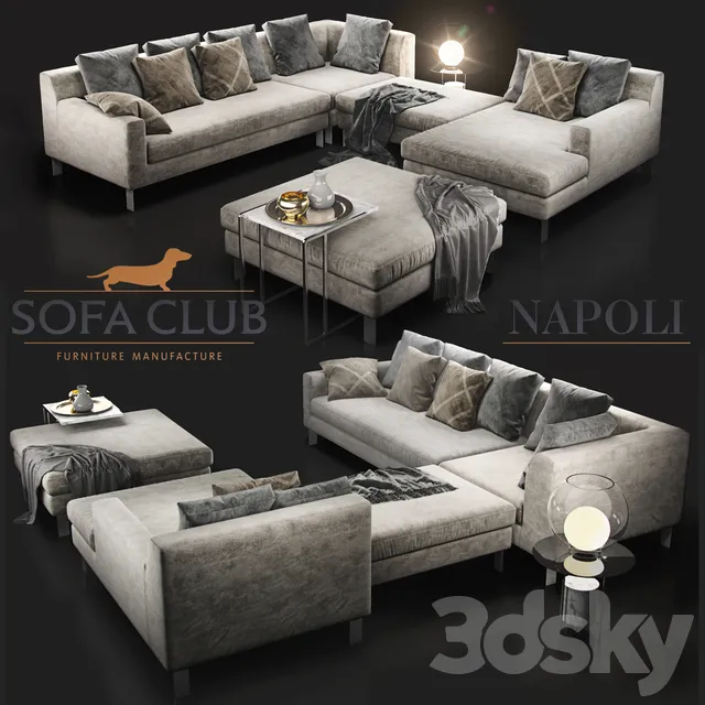 Furniture – Sofa 3D Models – Sofa Napoli Sofa Club
