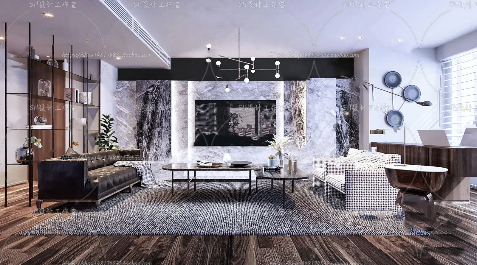 LIVING ROOM 3D SCENES – VRAY RENDER – 291