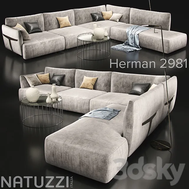 Furniture – Sofa 3D Models – Sofa Natuzzi Herman 2981