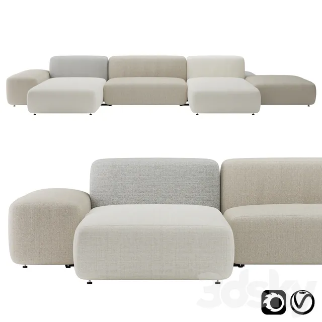 Plus Island Big Sofa by Lapalma 3DS Max - thumbnail 3