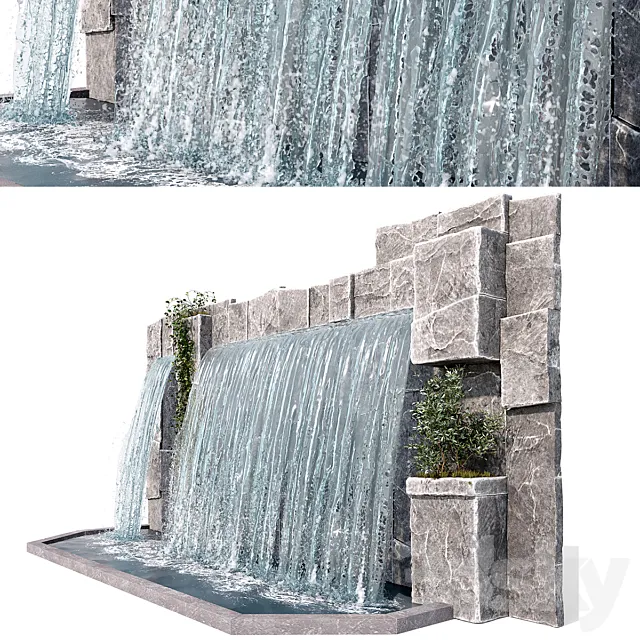 Large waterfall 3DS Max - thumbnail 3