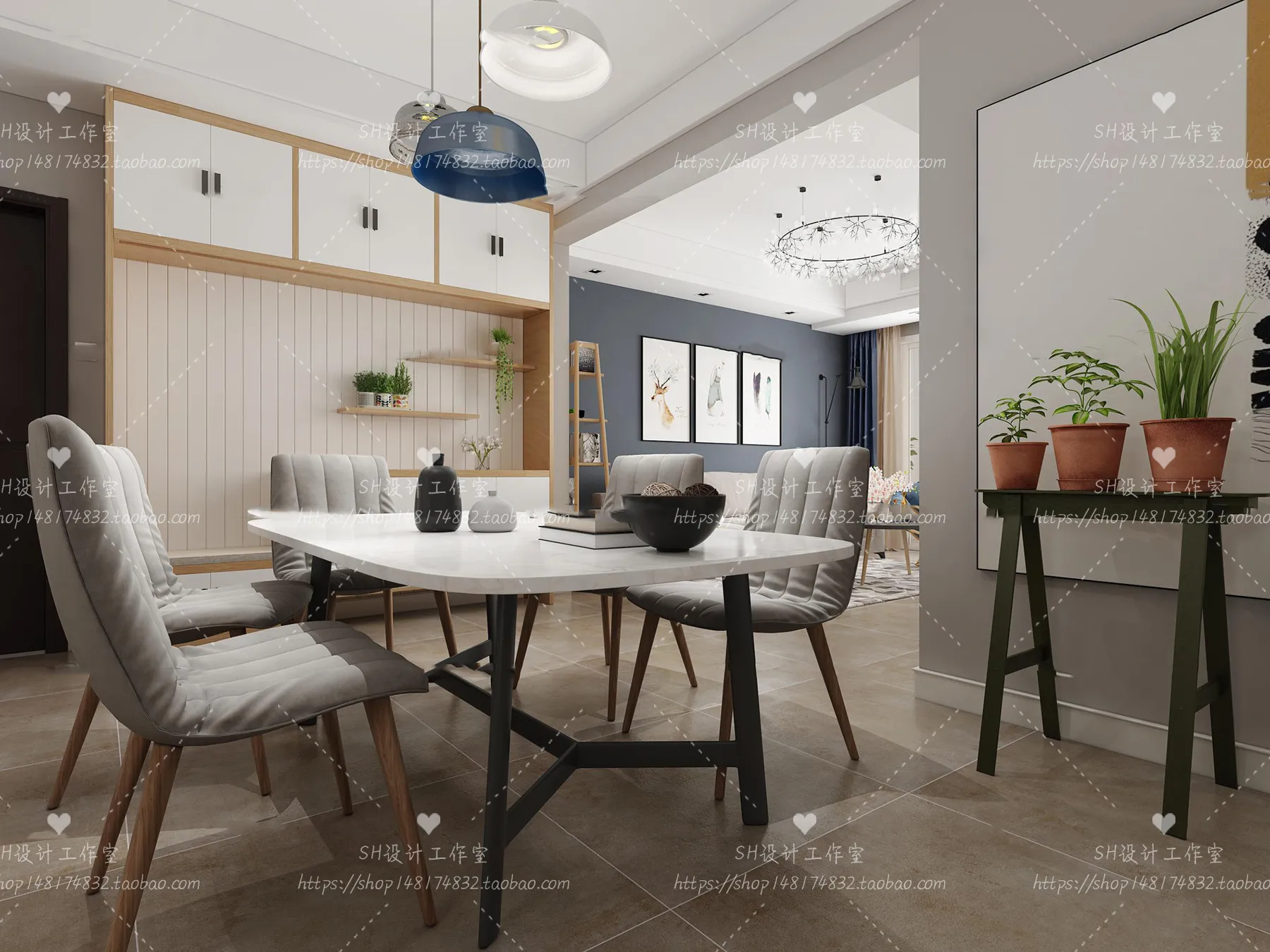 LIVING ROOM 3D SCENES – VRAY RENDER – 510