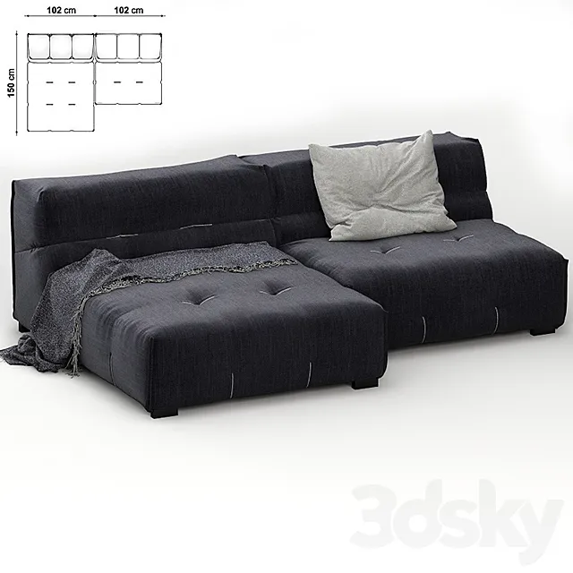 Furniture – Sofa 3D Models – Sofa Tufty-Too