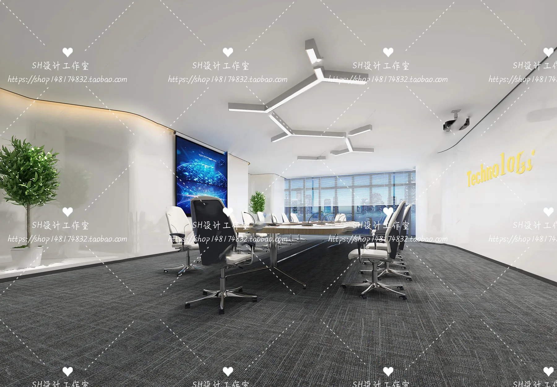 MEETING ROOM 3D SCENES – VRAY RENDER – 22