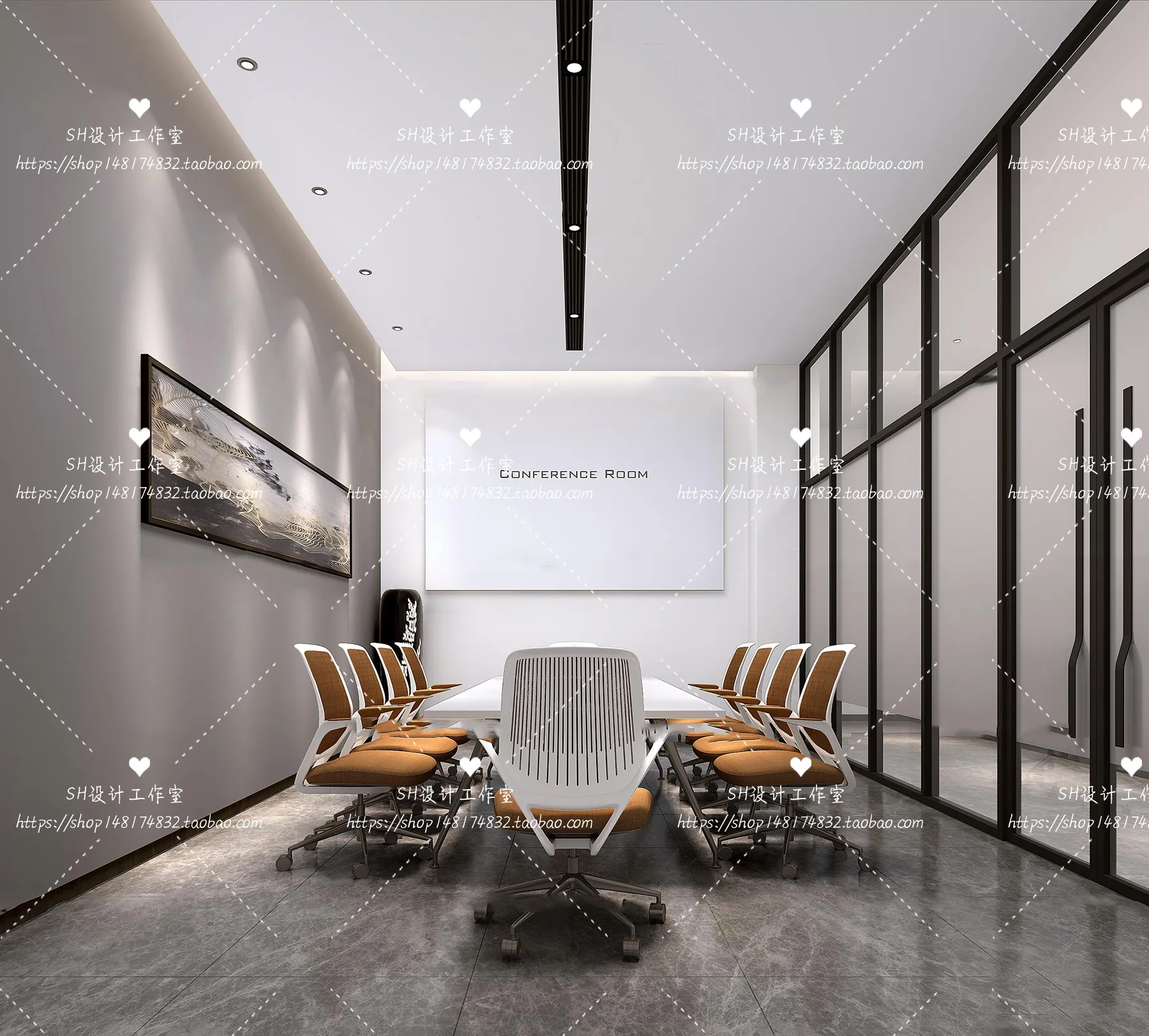 MEETING ROOM 3D SCENES – VRAY RENDER – 23