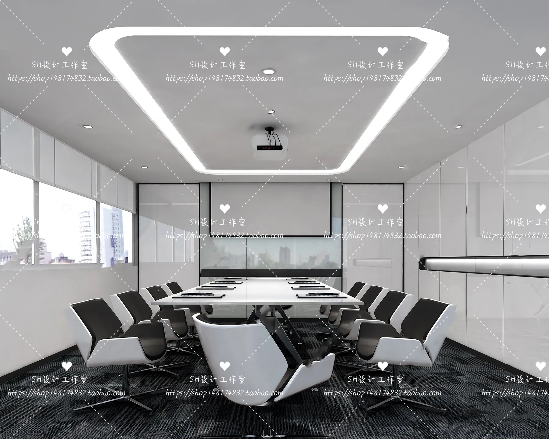 MEETING ROOM 3D SCENES – VRAY RENDER – 26