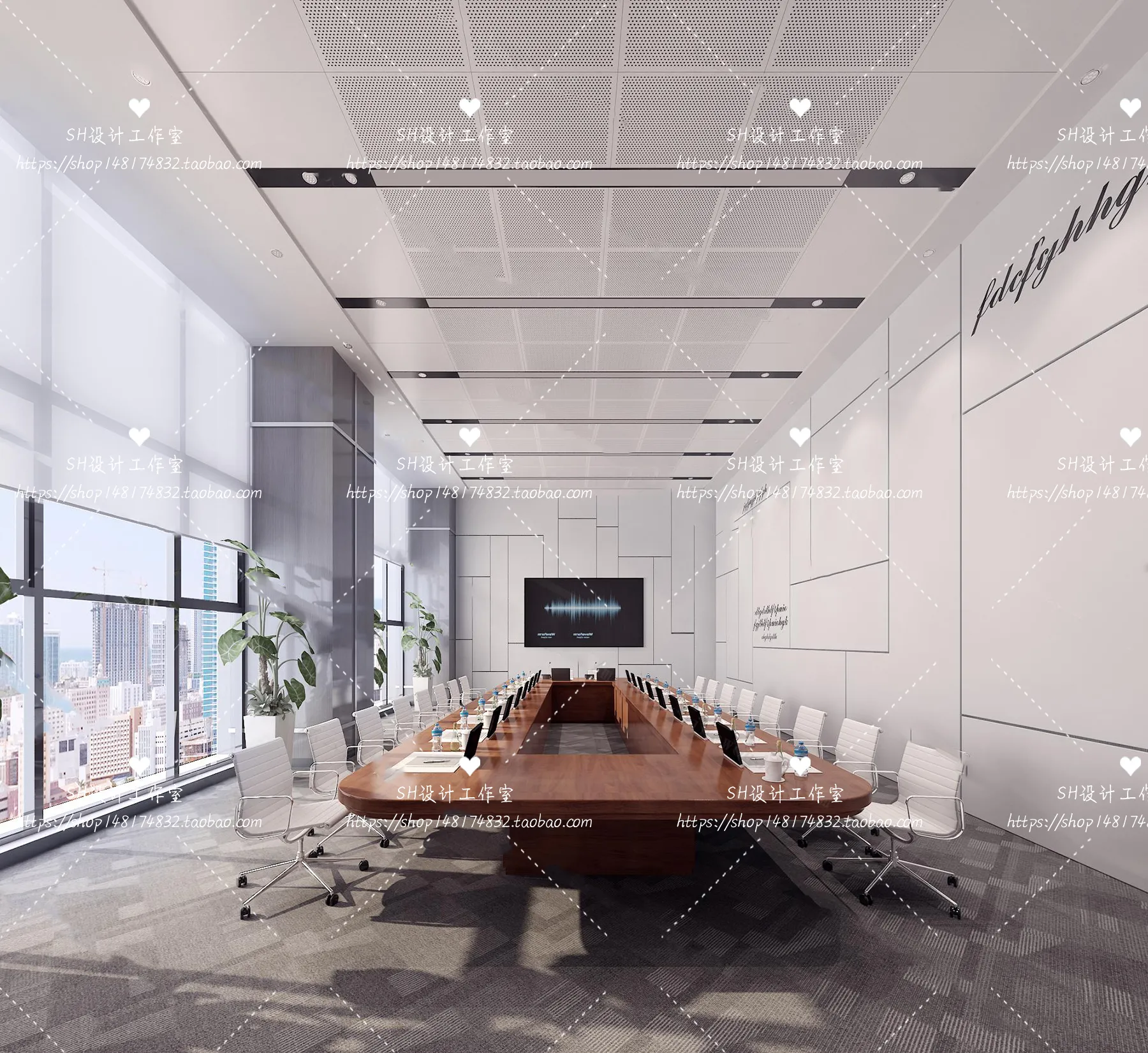 MEETING ROOM 3D SCENES – VRAY RENDER – 30