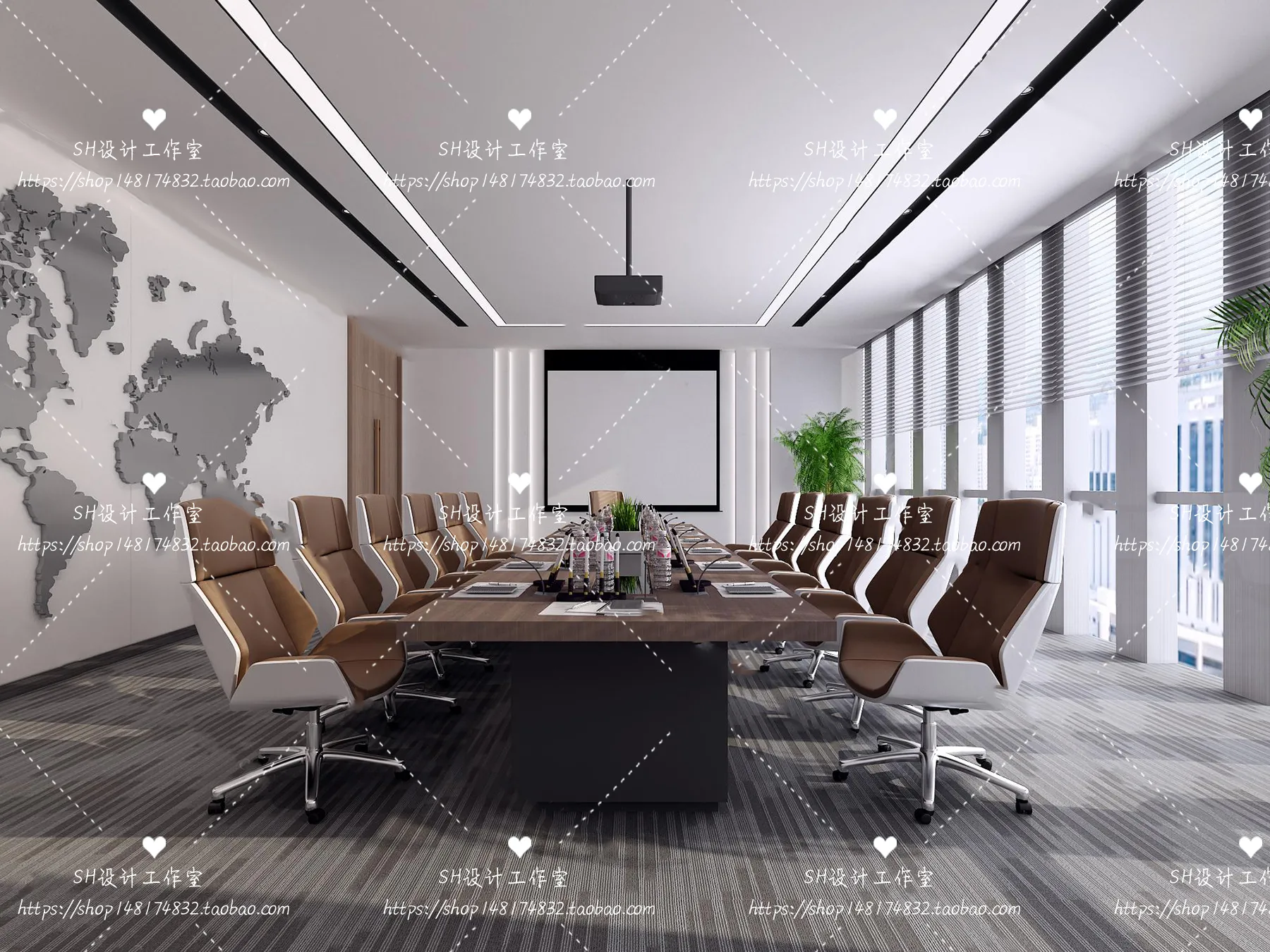 MEETING ROOM 3D SCENES – VRAY RENDER – 34