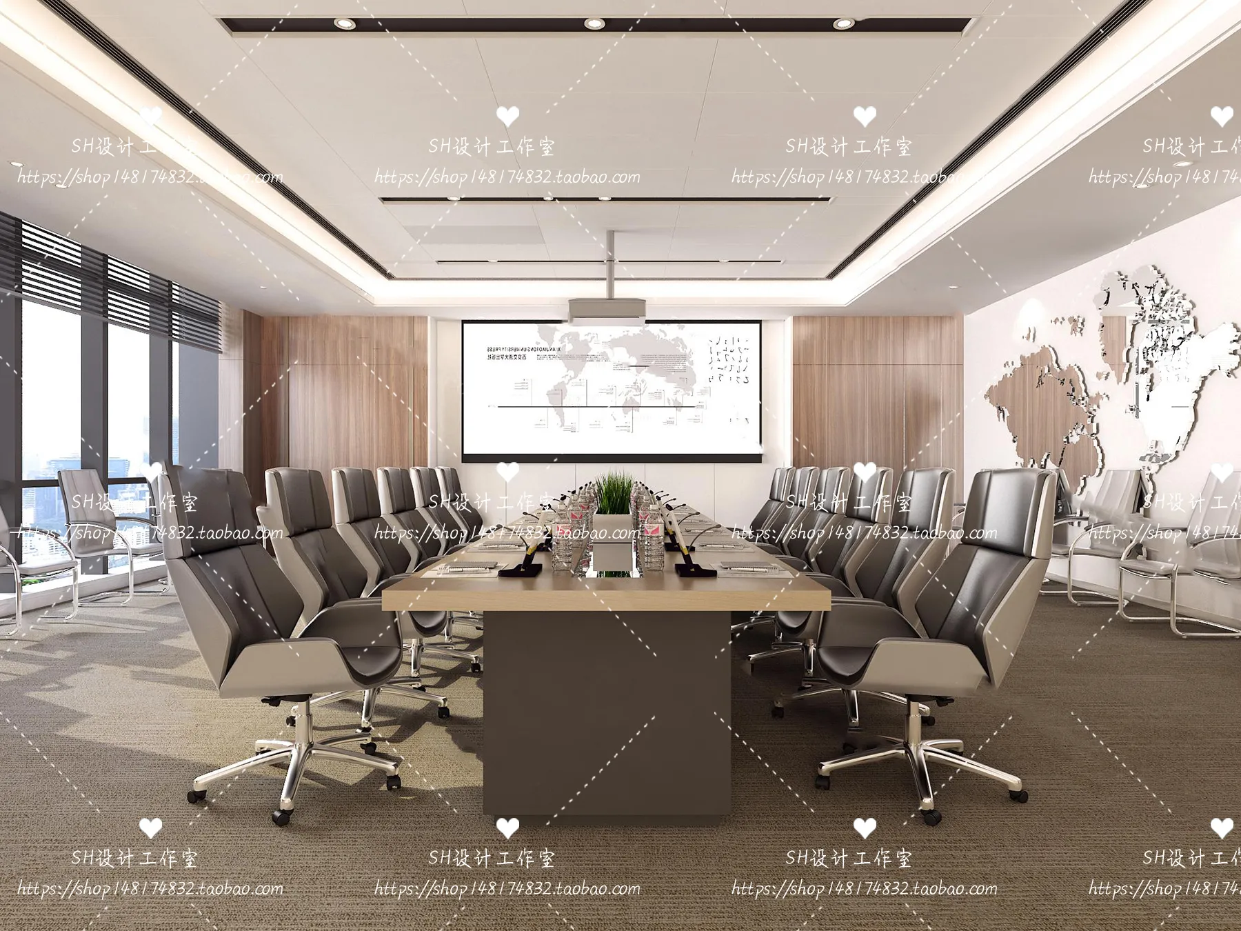 MEETING ROOM 3D SCENES – VRAY RENDER – 58