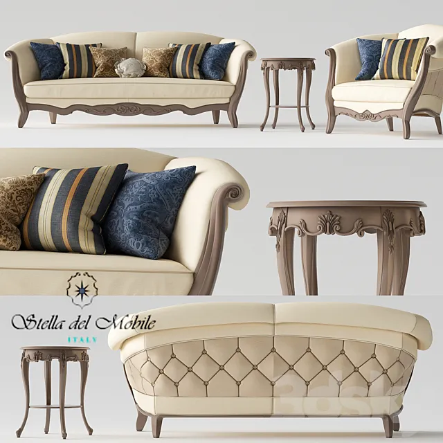 Furniture – Sofa 3D Models – Stella del mobile Le Rose