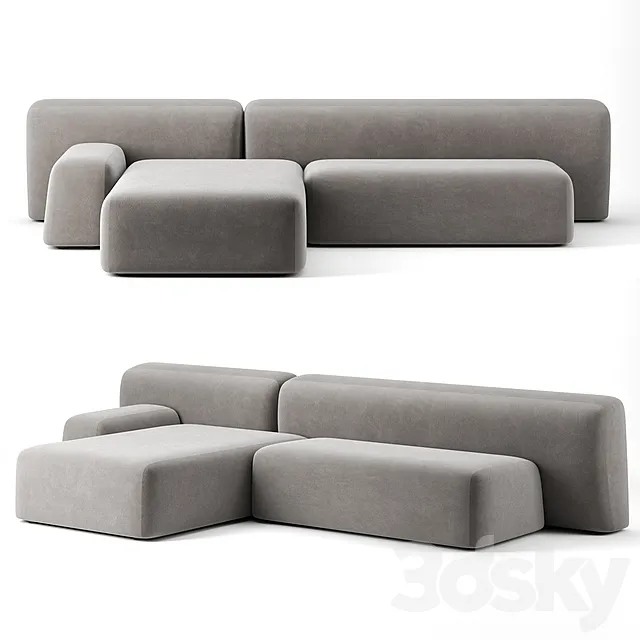 Furniture – Sofa 3D Models – Suiseki sofa by La Cividina