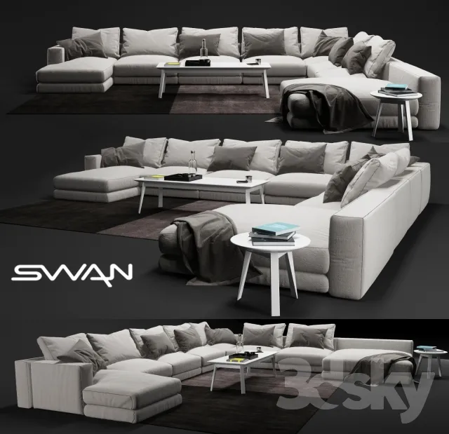 Furniture – Sofa 3D Models – Swan Hills Sofa