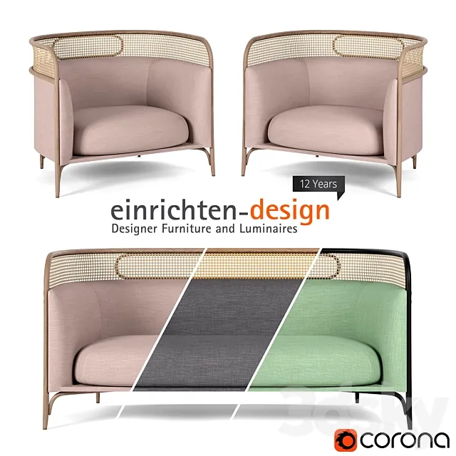 Furniture – Sofa 3D Models – Targa Lounge armchair and sofa