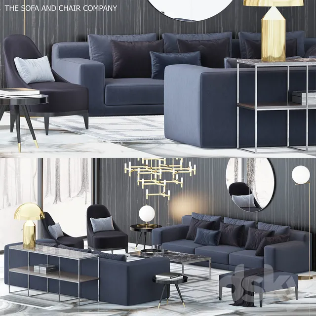 Furniture – Sofa 3D Models – The Sofa & Chair Company Set 5