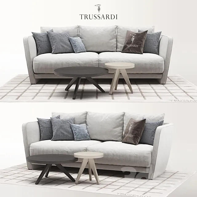 Furniture – Sofa 3D Models – Trussardi Casa Lightshell Sofa set