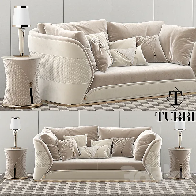 Furniture – Sofa 3D Models – Turri Vogue sofa set