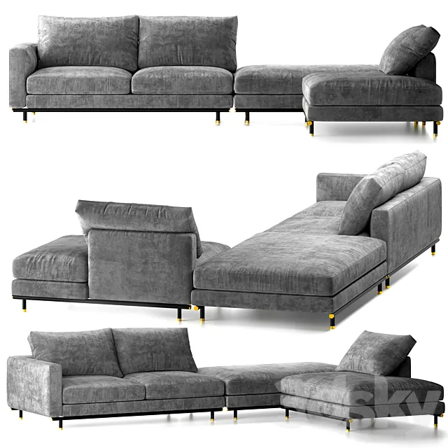 Furniture – Sofa 3D Models – Ulivi Salotti ETIENNE SECTIONAL SOFA