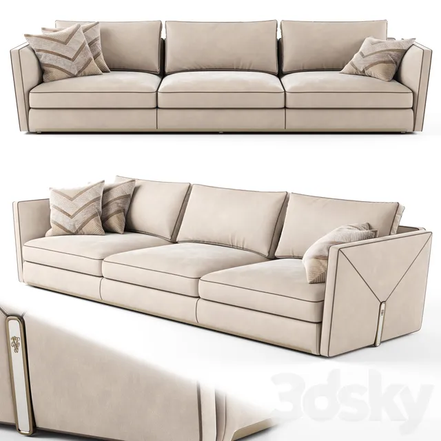 Furniture – Sofa 3D Models – Visionnaire Bastian 3 seater sofa.02 (Vray)
