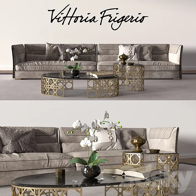 Furniture – Sofa 3D Models – Vittoria Frigerio Sofa 1