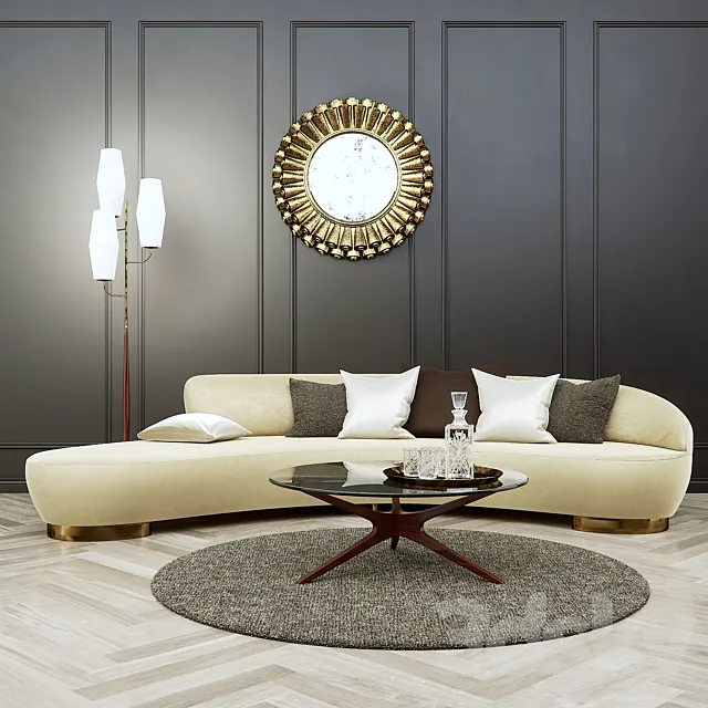 Furniture – Sofa 3D Models – Vladimir KAGAN Free Form Curved Sofa