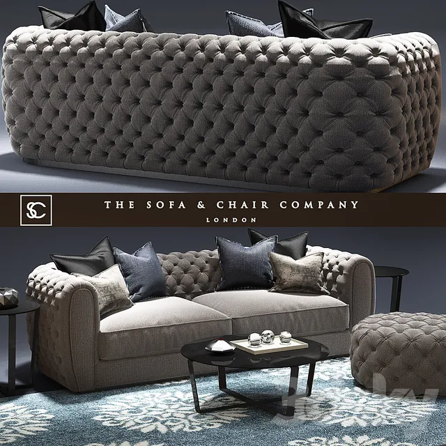 Furniture – Sofa 3D Models – Windsor sofa.The sofa and chair company.Cromwell table.Tufted sofs