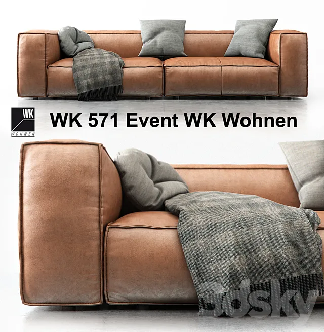Furniture – Sofa 3D Models – WK 571 Event WK Wohnen