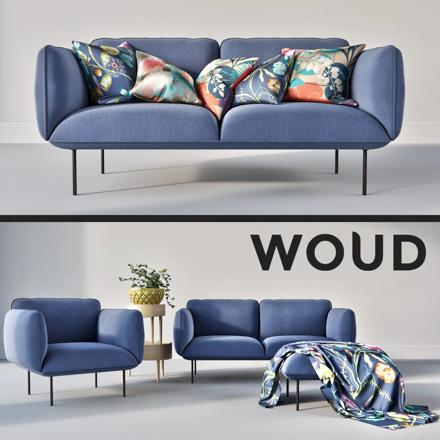 Furniture – Sofa 3D Models – Woud Furniture Set