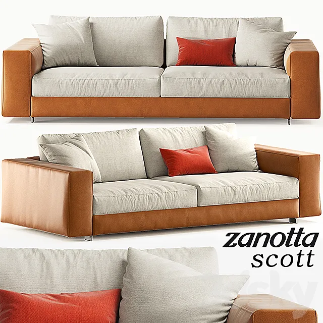 Furniture – Sofa 3D Models – Zanotta Scott