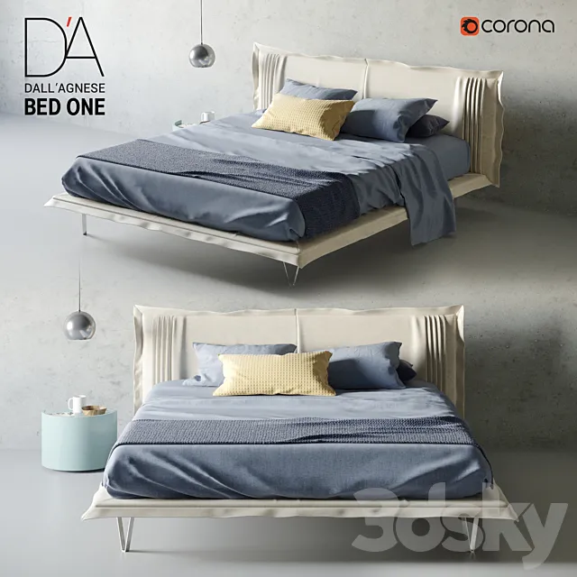 Dall’Agnese Bed one 3DS Max - thumbnail 3