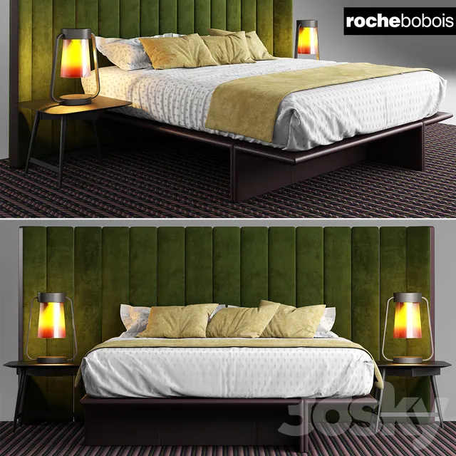 Bed roche bobois backstage bed 3DS Max - thumbnail 3