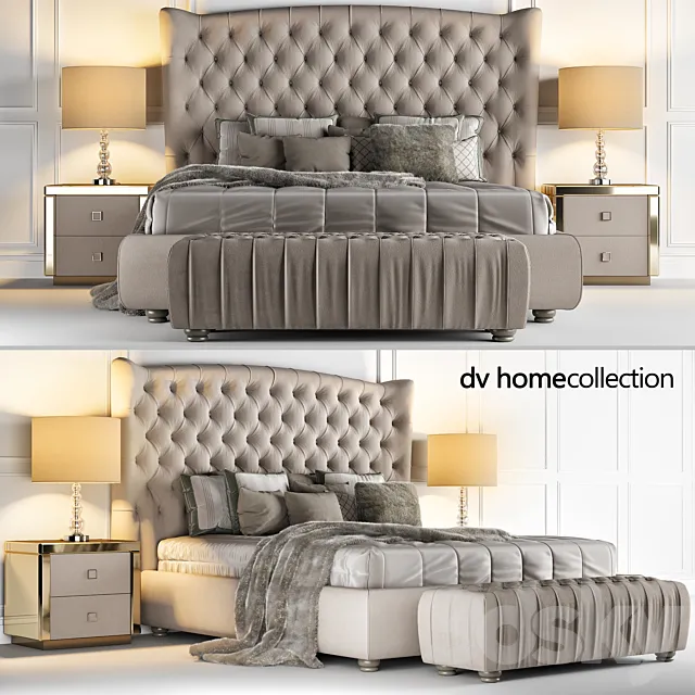Bed Vogue DVhomecollection 3DS Max - thumbnail 3