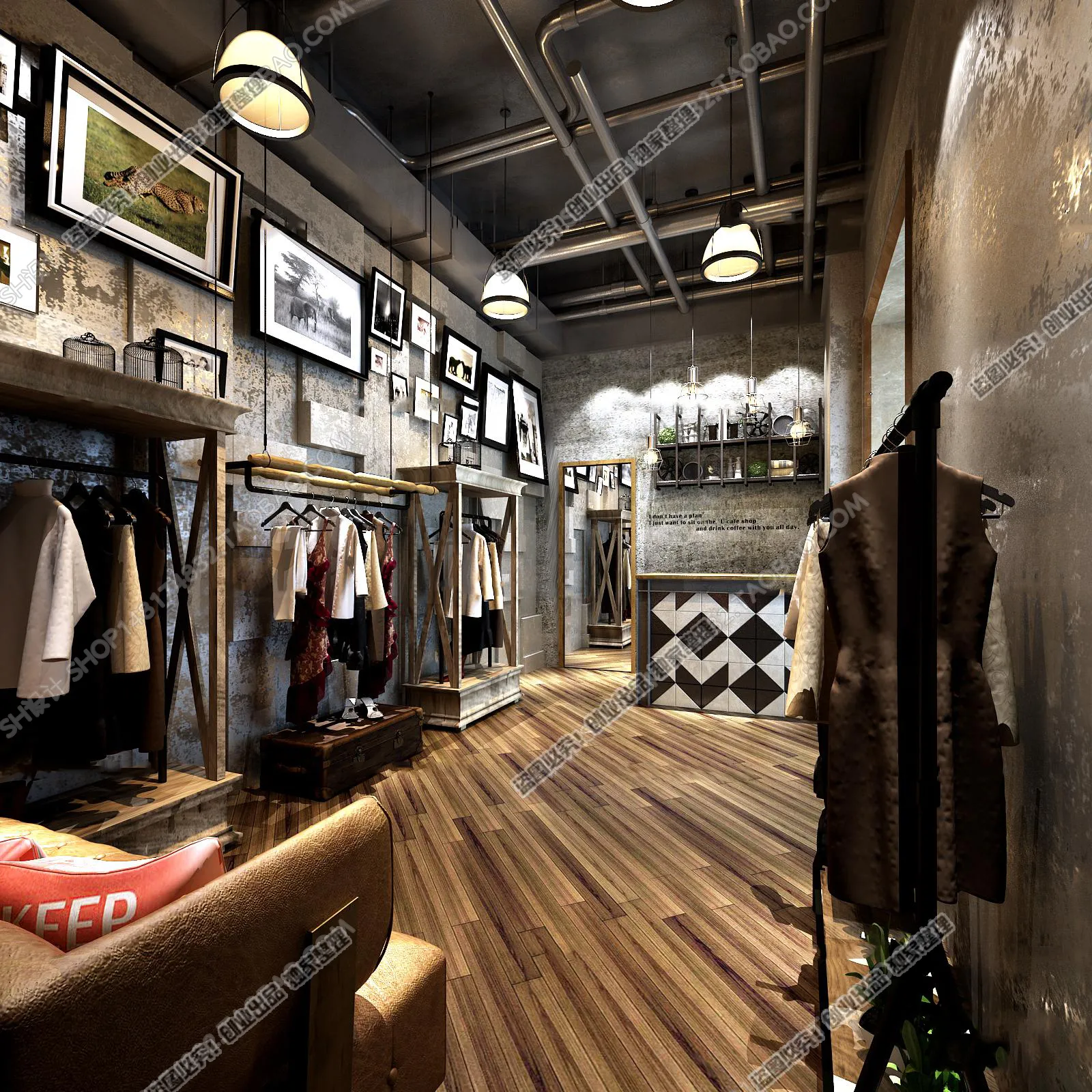 CLOTHING STORE – 3D SCENES – 0126