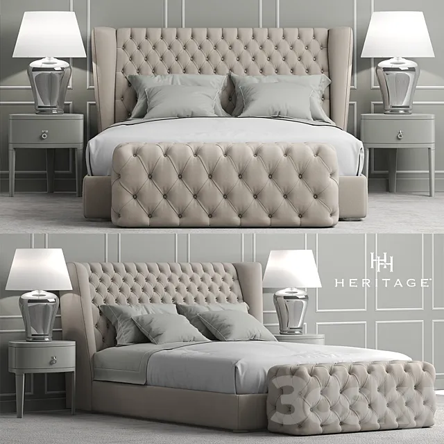 Bed Heritage Collection Four Seasons Bed 3DS Max - thumbnail 3