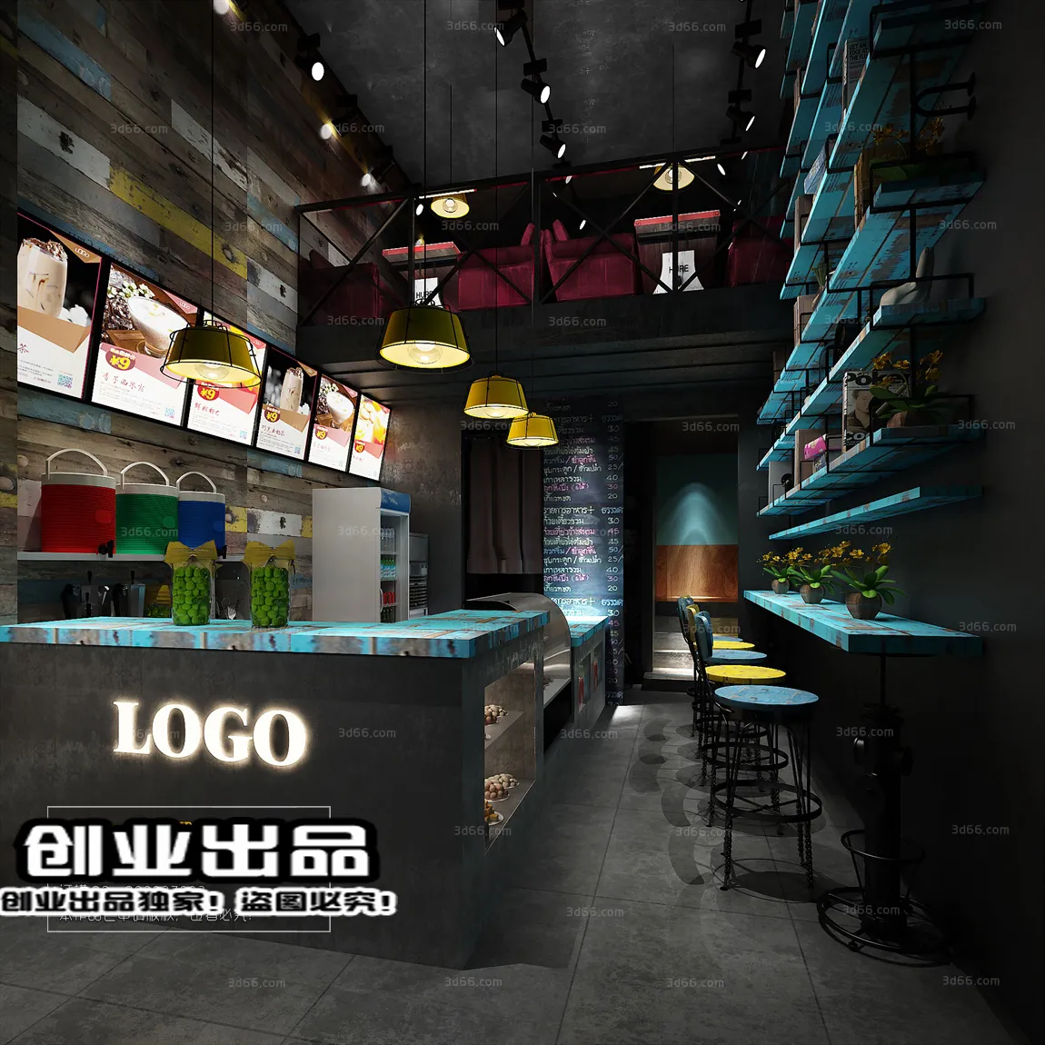 FASTFOOD STORE – 3D SCENES – 0201