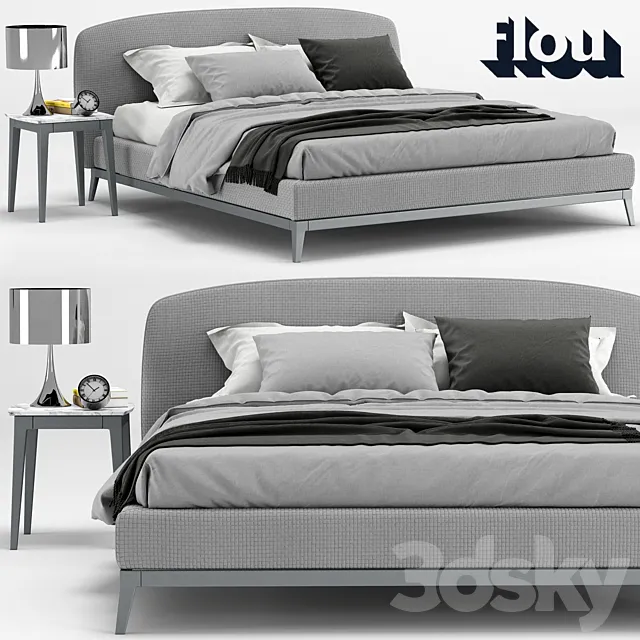 Bed Olivier Flou 3DS Max - thumbnail 3